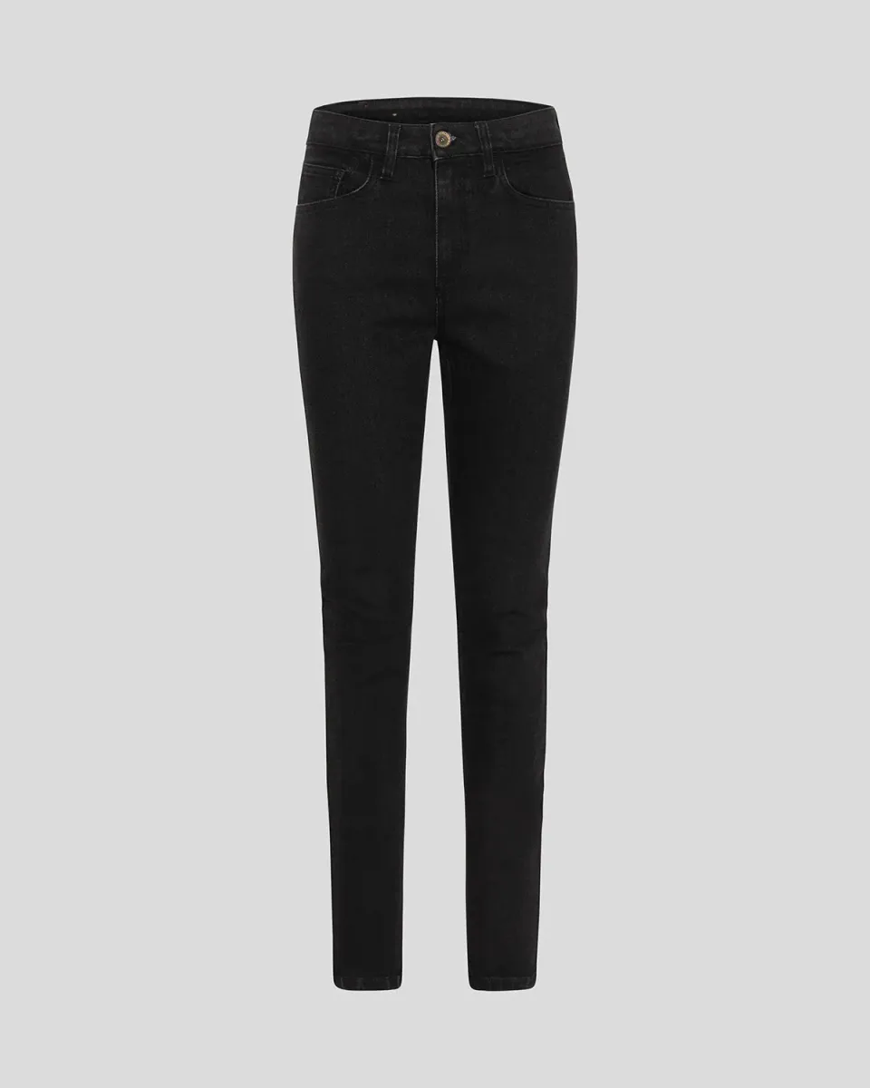 Rokker ROKKERTECH High Waist motorsykkeljeans sort singel-lag