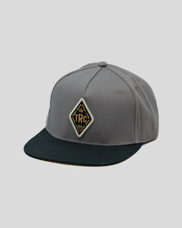 Rokker Patch Snapback caps grå bomull