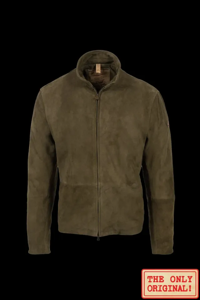 Matchless Craig Blouson skinnjakke militærgrønn semsket