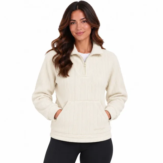 Spyder Chenille Fleece Quarter-Zip fleecegenser cream dame