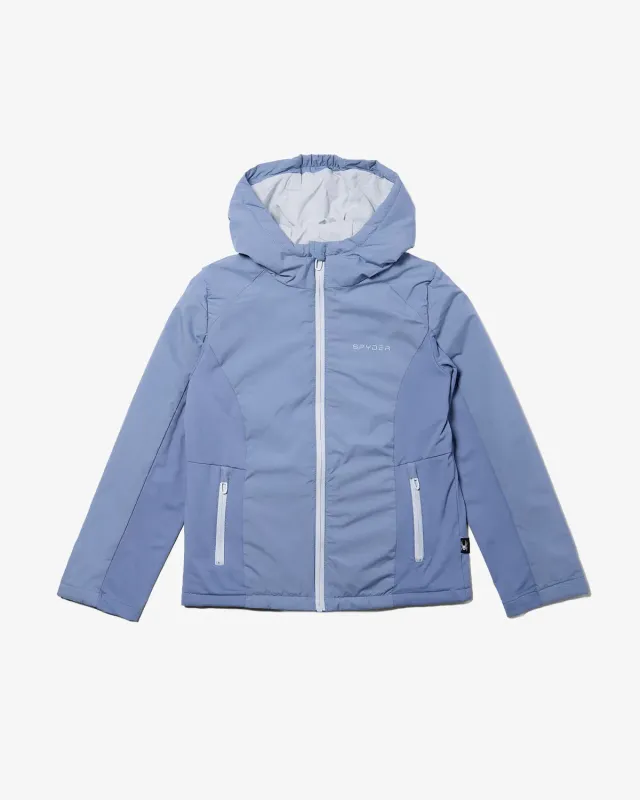 Spyder Spyderlite jakke jente stone blue vindbestandig