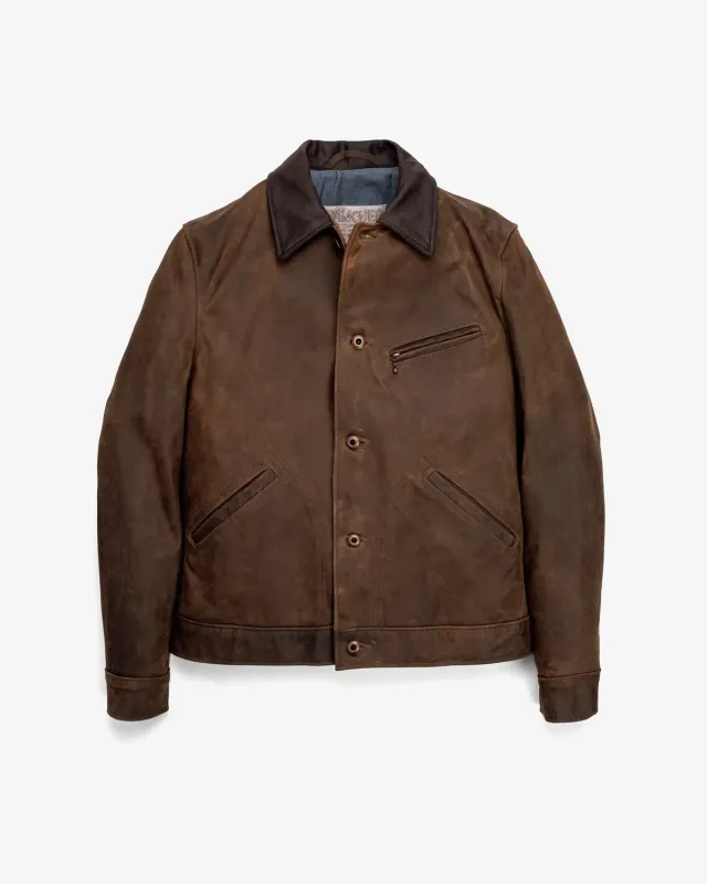 Schott NYC 538 mekanikerjakke brun nubuck