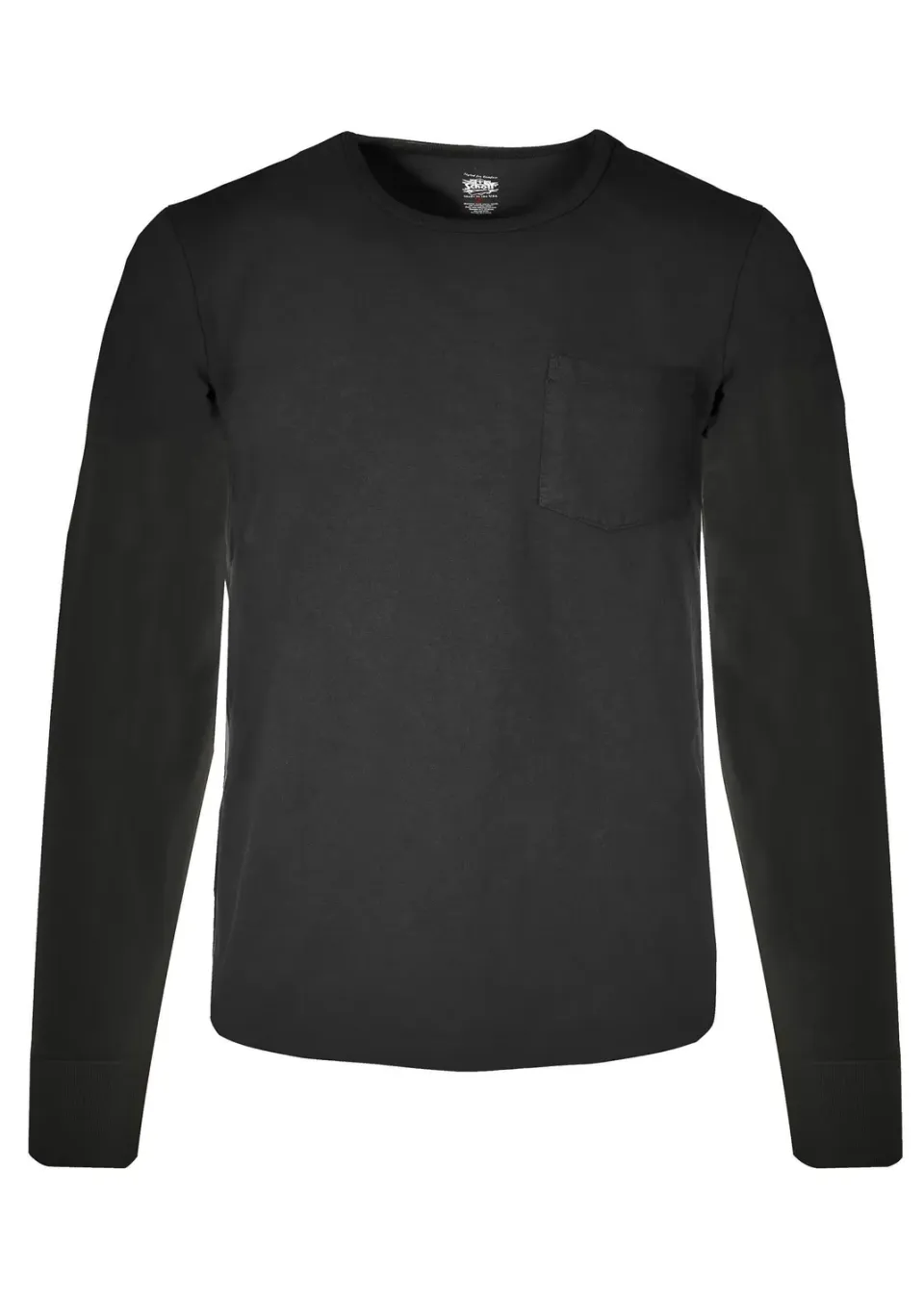 Schott NYC LS2 T-skjorte svart – langermet bomull