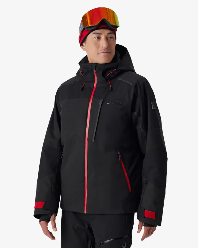 Spyder Leader skijakke Black Melange 30K