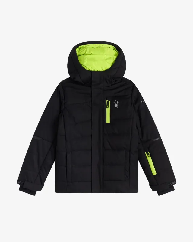 Spyder Whiteout Down Jacket skijakke gutt svart 10K