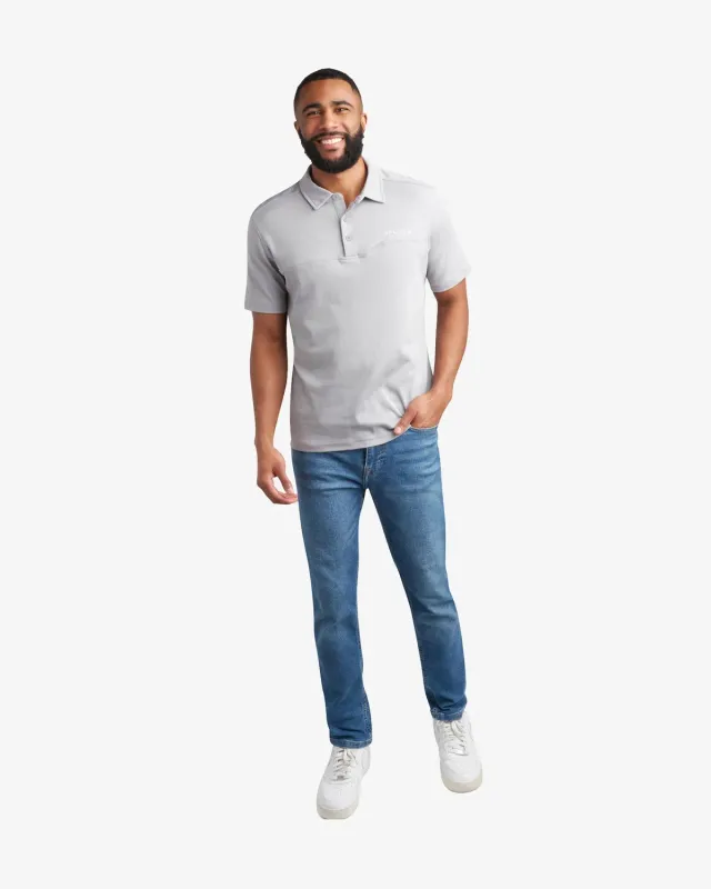 Spyder Interlock Polo Herre Pewter Bomull