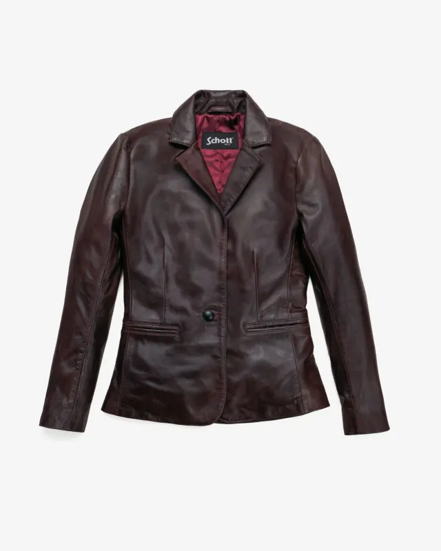 Schott NYC 2530W blazer brun 24" enkeltknapp