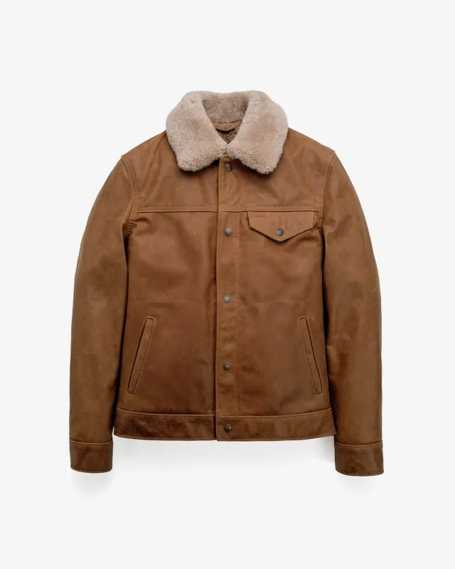 Schott NYC 545 trucker skinnjakke bøffel svart