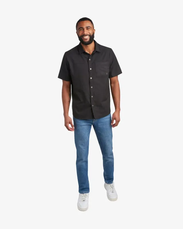 Spyder Ripstop polo herre sort kort erme pustende