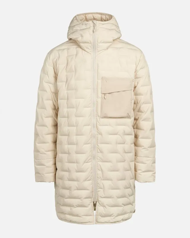 The Mountain Studio A-7 L dunparkas herre Almond Milk 700-fill