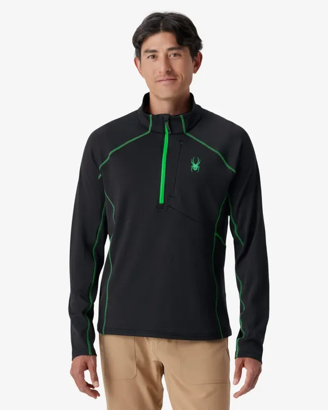 Spyder GridWeb fleecegenser strobe green halv zip