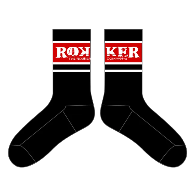 Rokker Classic 1 LT sokker svart/rød økologisk bomull