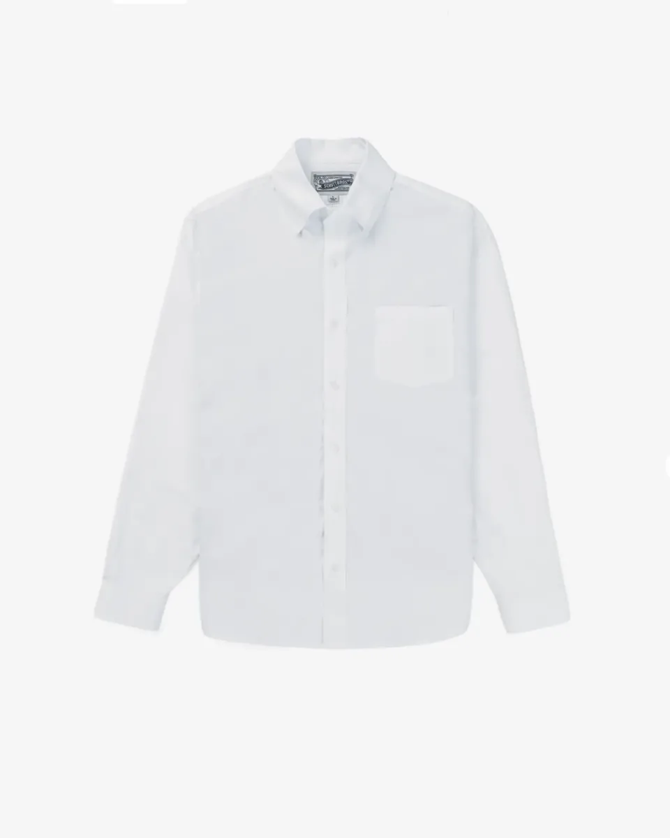 Schott NYC SH2414 oxfordskjorte hvit bomull