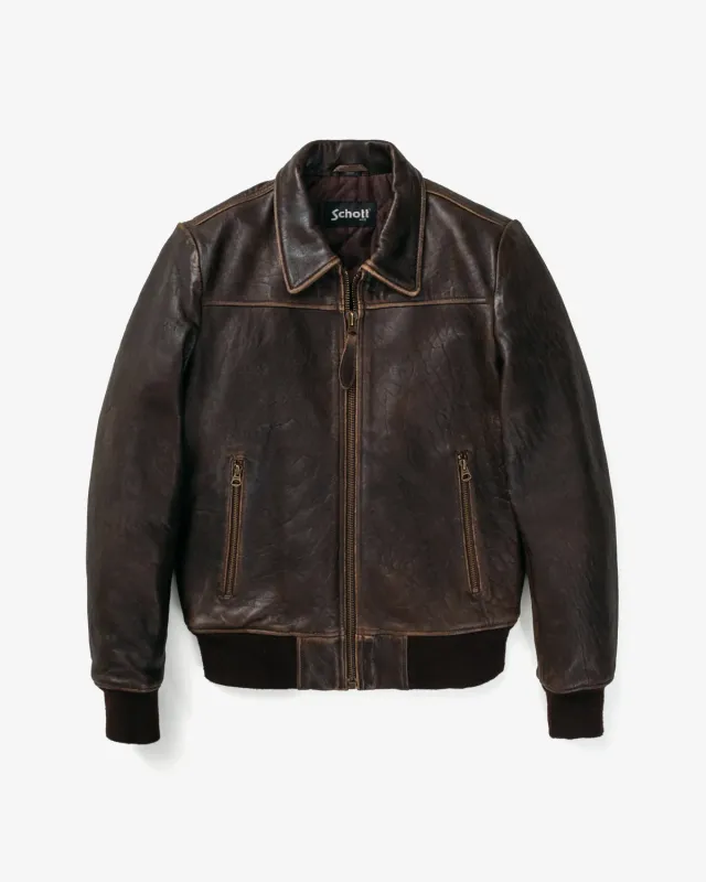 Schott NYC Dakota 2524W flyjakke antique lammeskinn vindtett