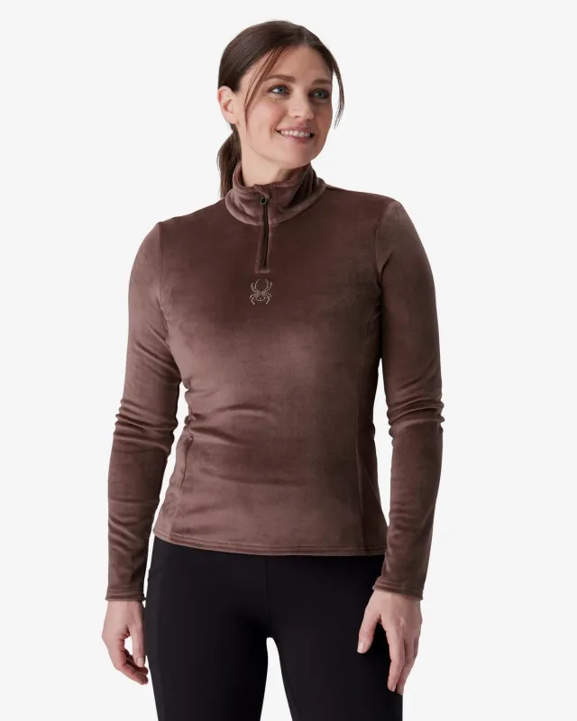 Spyder Shimmer Bug half zip fleece mocca stretch