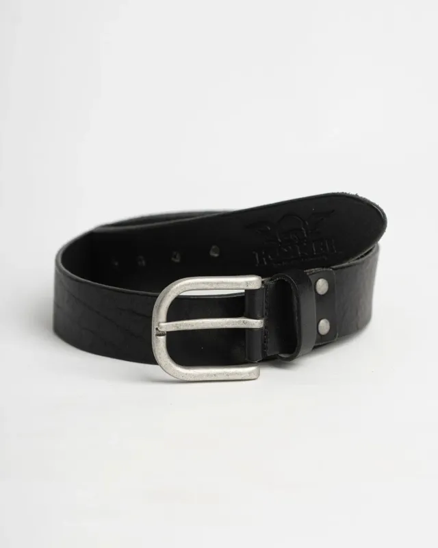 Rokker Oakland Belt belte svart skinn 95 cm