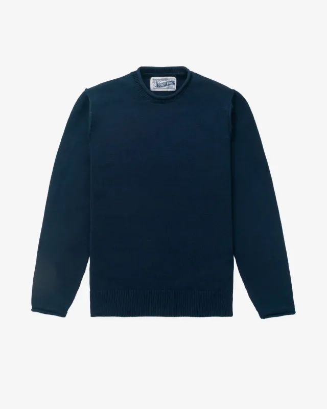 Schott NYC SW2503 strikkegenser navy – bomull