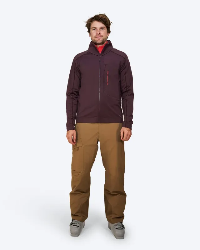 The Mountain Studio M-8 fleece Fudge grid tåler vind