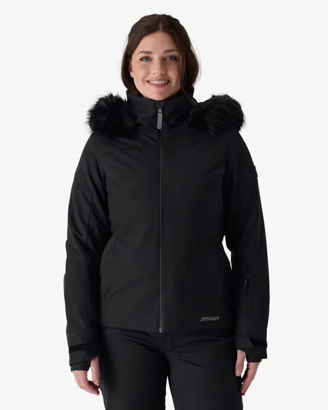 Spyder Vida skijakke dame Black 20K isolert