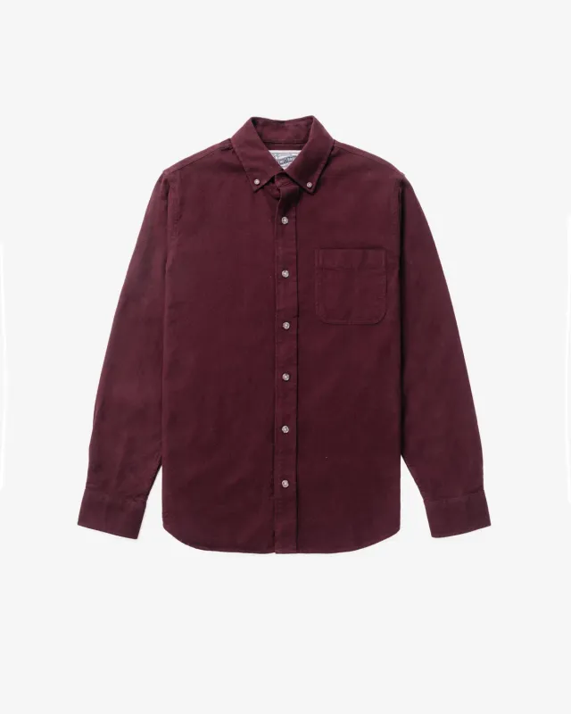 Schott NYC SH2120 flanellskjorte burgunder bomull