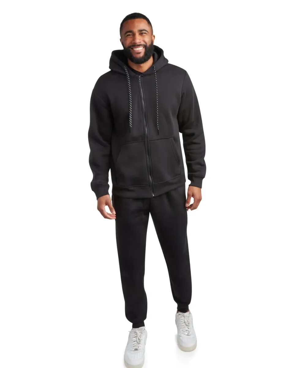 Spyder fleece joggesett herre Black 2-delt