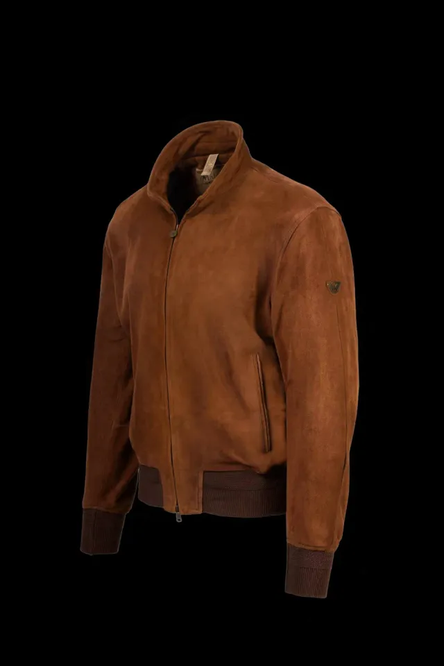 Matchless Craig semsket jakke chocolate brown bomber