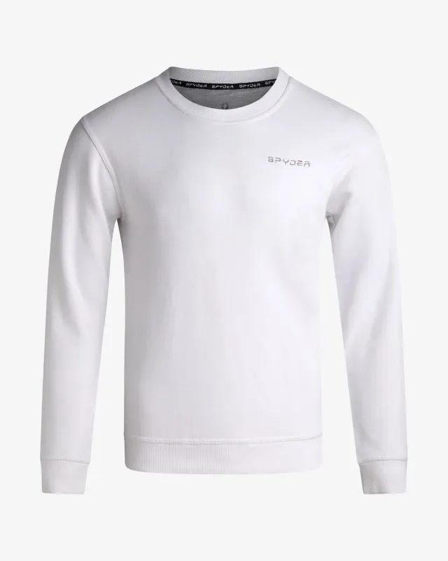 Spyder Fleece Crew genser White bomullsfleece