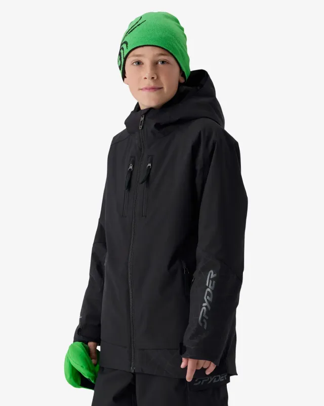 Spyder Davos 38SG073622 skijakke barn svart isolert
