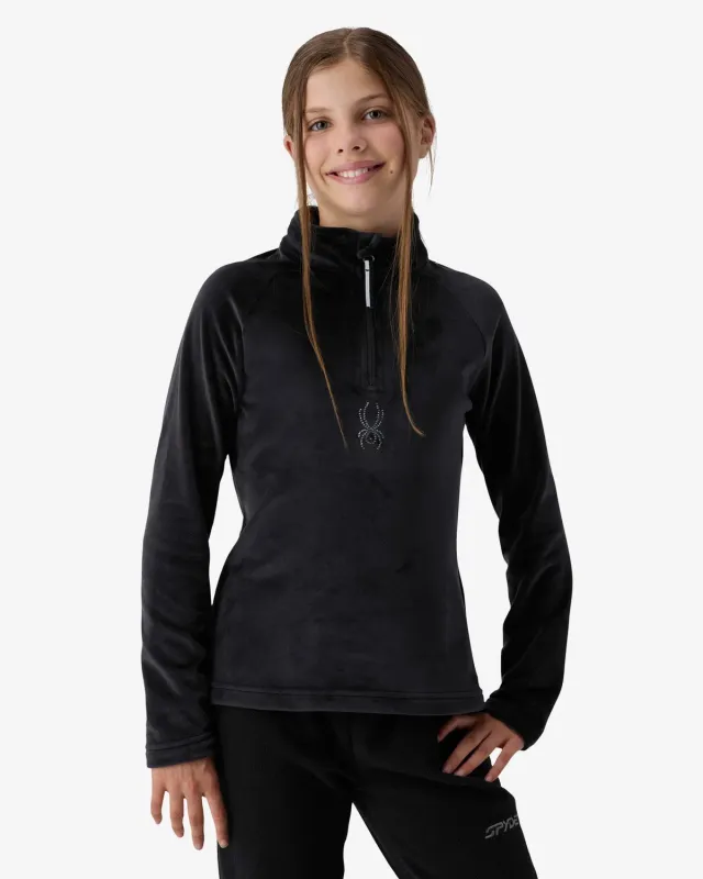 Spyder Shimmer Bug half zip genser jente svart