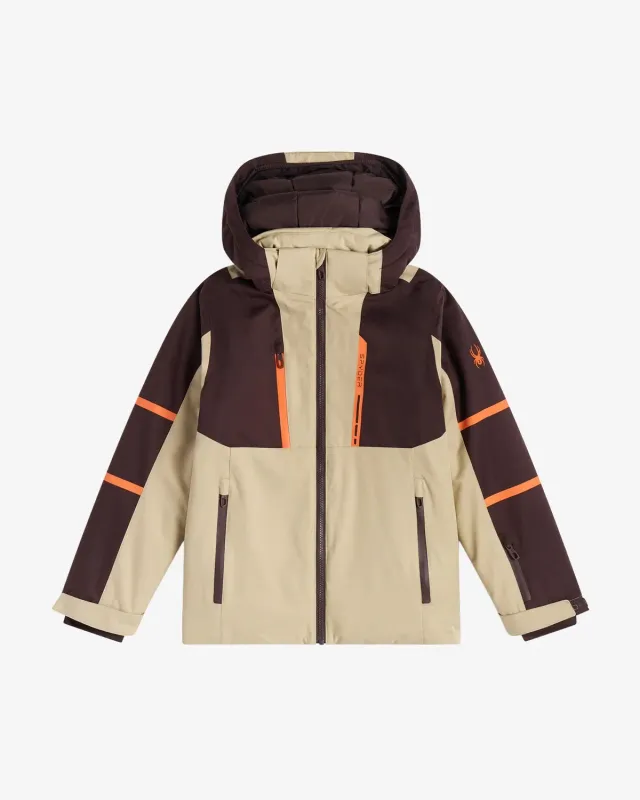 Spyder Glade skijakke gutt khaki vanntett 10K