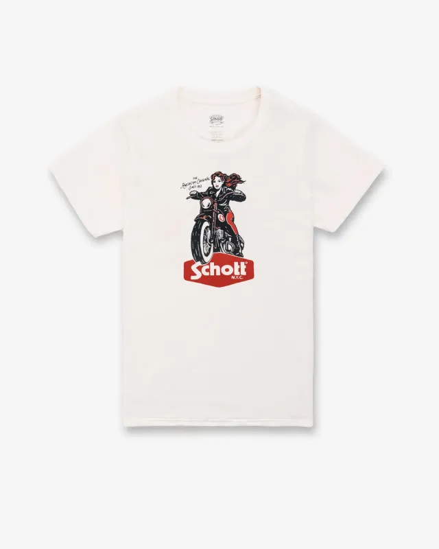 Schott NYC TGALW t-skjorte off white gal