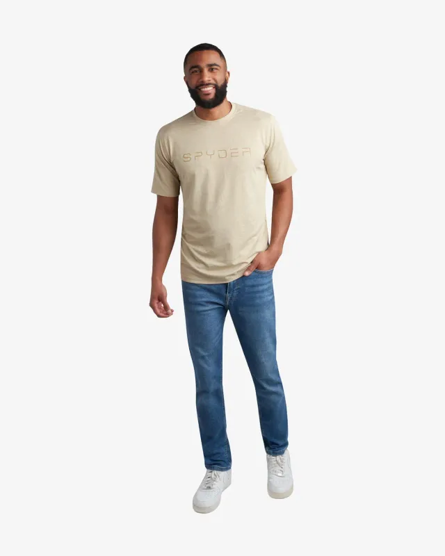 Spyder Wordmark t-skjorte herre stone stretch