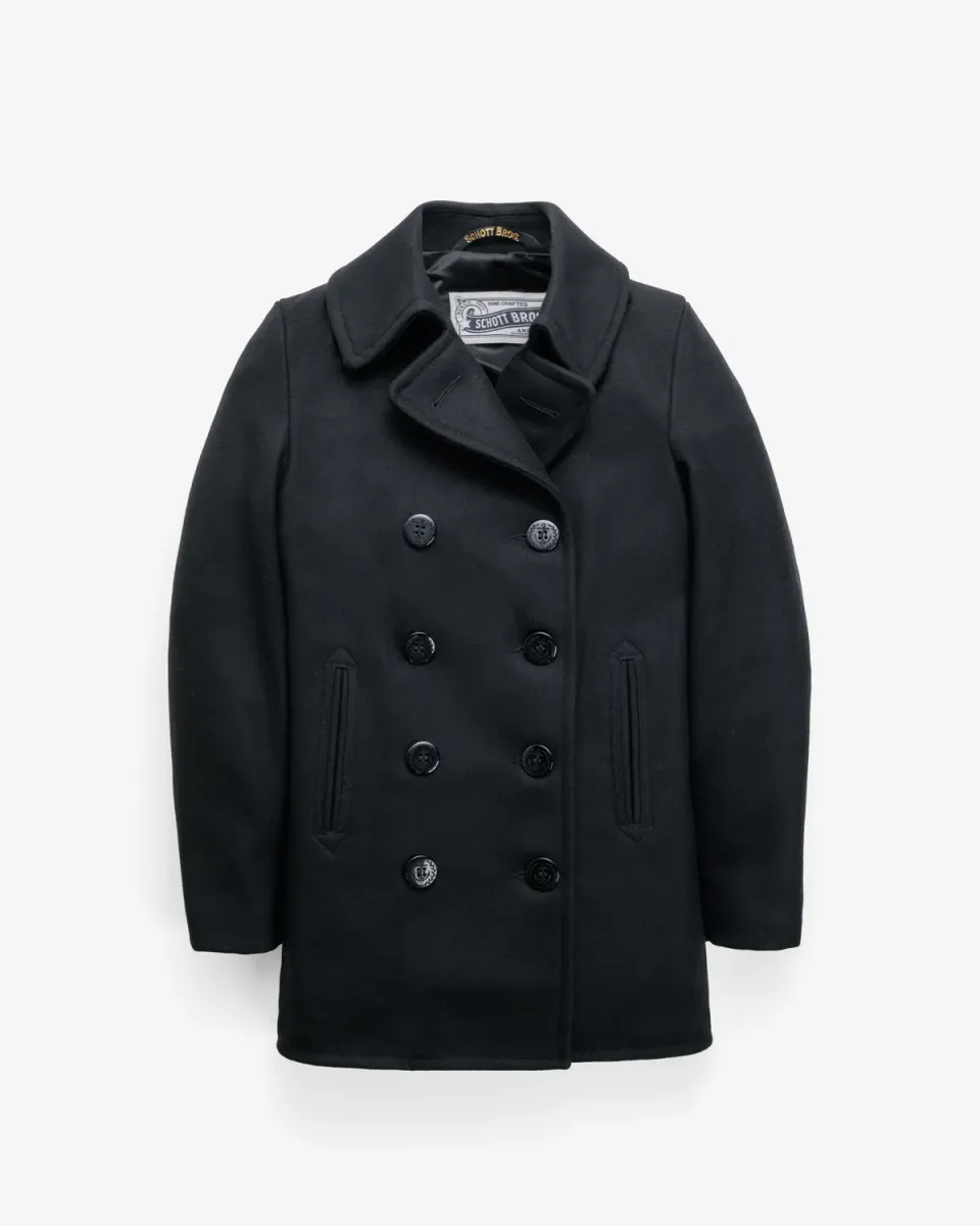 Schott NYC 754W ullkåpe dame navy klassisk