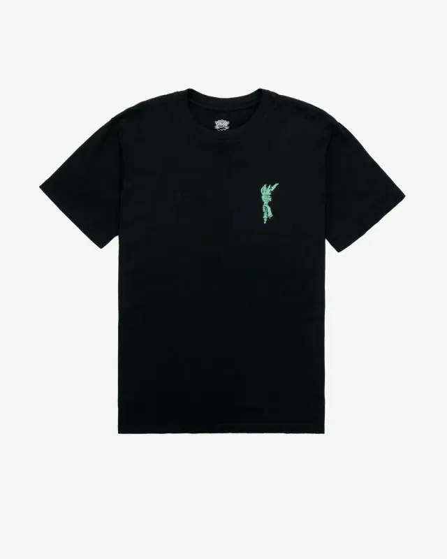 Schott NYC TLIBTY t-skjorte svart mintprint