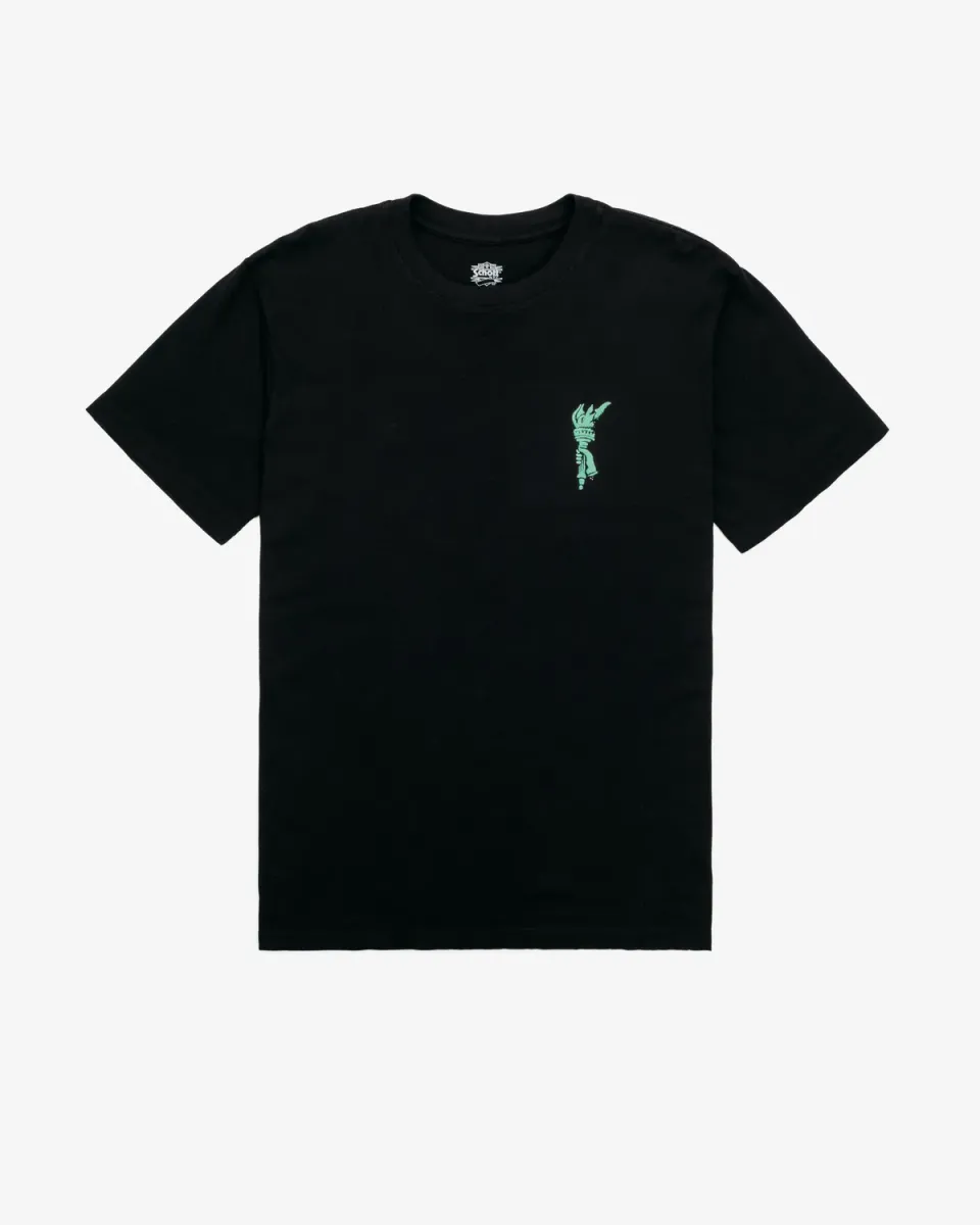 Schott NYC TLIBTY t-skjorte svart mintprint