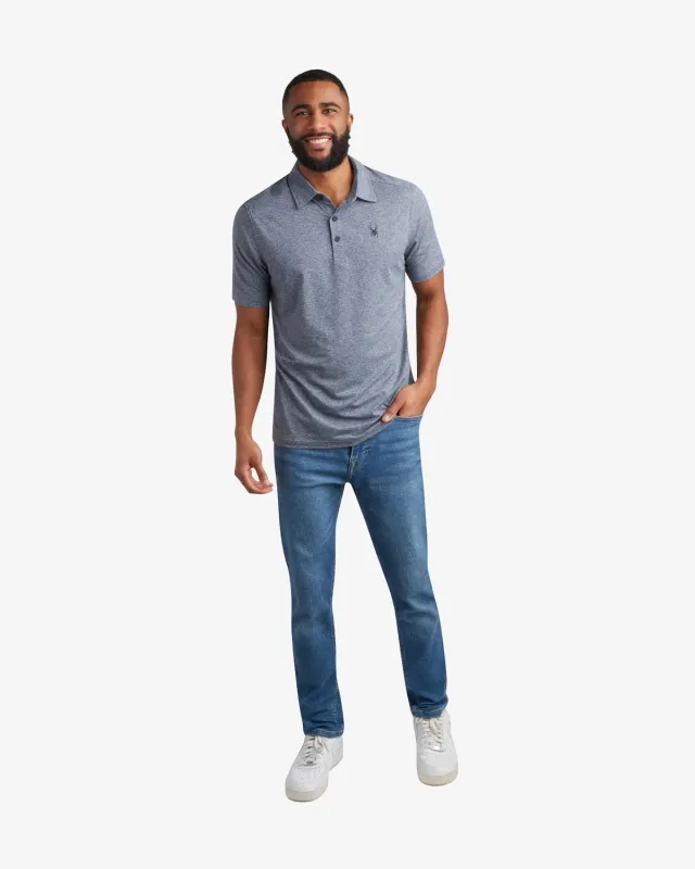 Spyder Short Sleeve Jersey poloskjorte marineblå stretch
