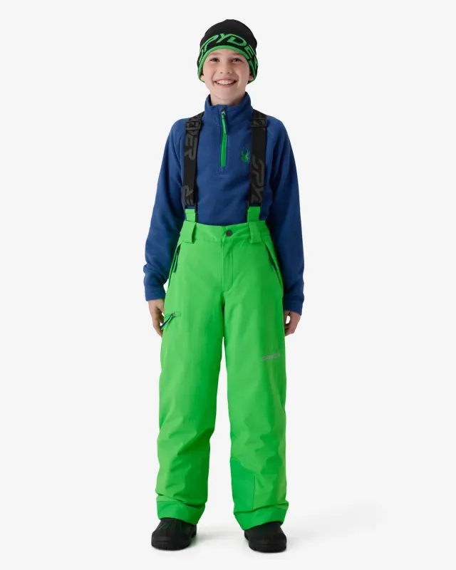 Spyder Propulsion skibukse barn strobe green vanntett