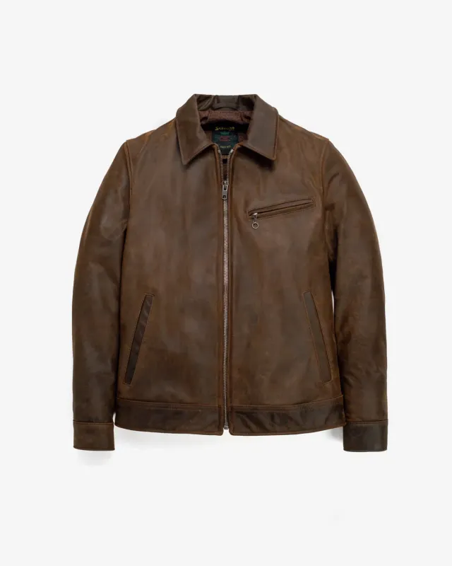 Schott NYC 592 skinnjakke brun myk