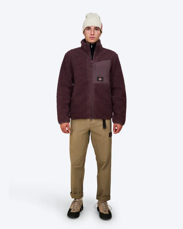 The Mountain Studio M-11 Soft Wool Pile Jacket pilejakke Fudge varm