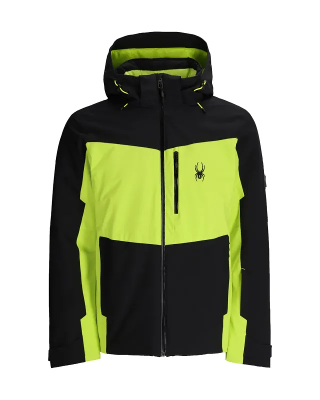 Spyder Copper skijakke Lime isolert 20K