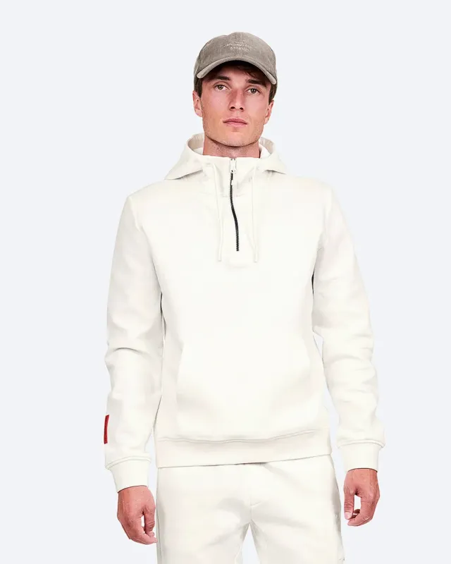 The Mountain Studio H-9 hoodie White Alyssum half-zip