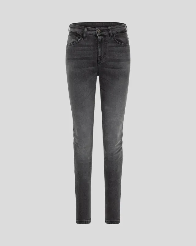 Rokker Rokkertech High Waist MC-jeans mørkegrå