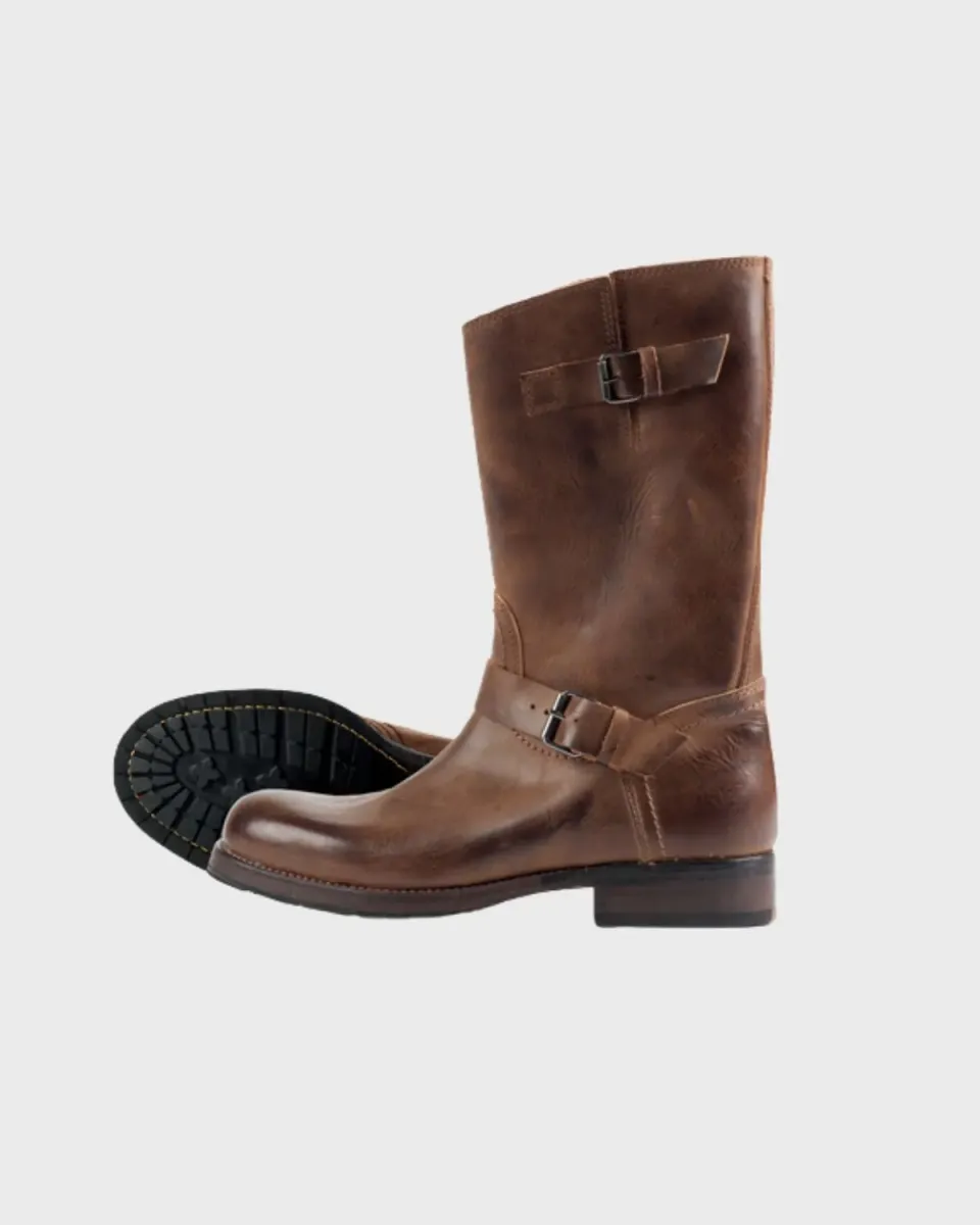 Rokker Cruiser Boot 13,5" MC-støvler brune skinn