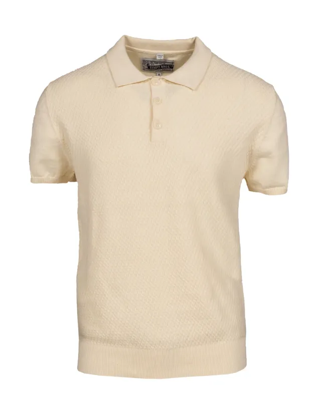 Schott NYC SH2409 polo off white bomull 27 tommer