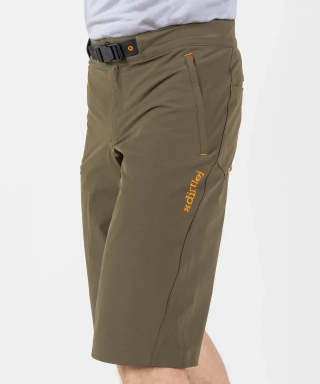 dirtlej trailscout sykkelshorts dark moss sommer