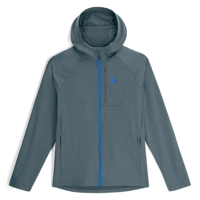 Spyder Gridweb Fleece Hoodie herre slate blue varm