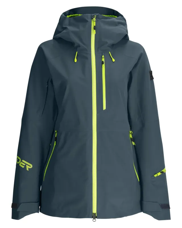 Spyder Solitaire skalljakke dame blå vanntett 30K