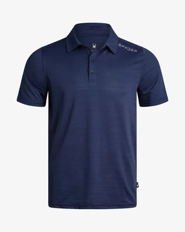 Spyder Jacquard polo herre navy – stretch